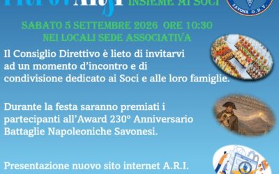 Riapertura sede ed attività sabato 5/9/2026