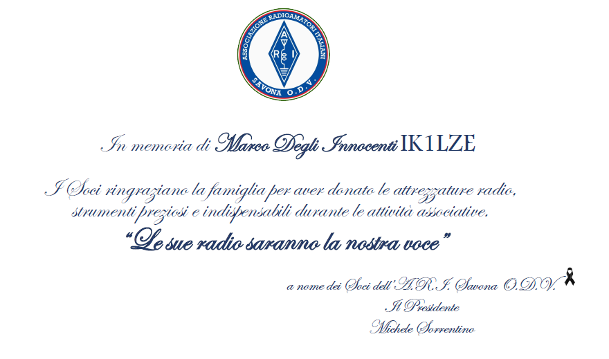 † Marco Degli Innocenti IK1LZE